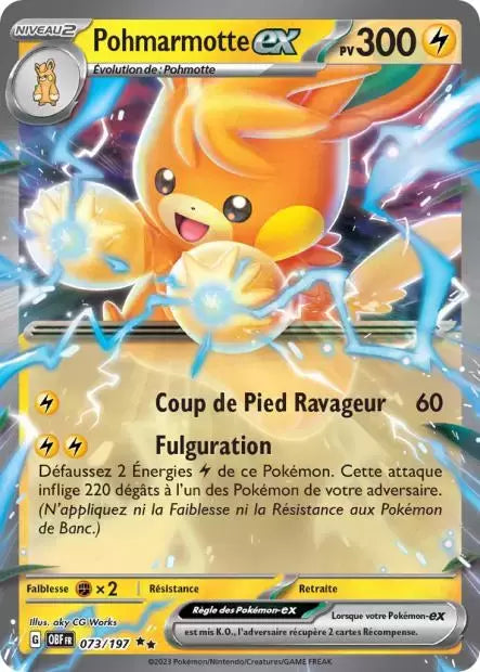 073/197 : Pohmarmotte EX - Flammes Obsidiennes - OBFFR