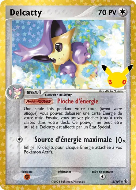 Delcatty (RS) 5/109, carte 30ᵉ Anniversaire (30C), en vente à Manga Cash à Ans, province de Liège.