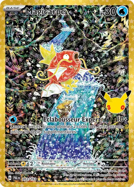 Magicarpe (PAL) 203/193, carte 30ᵉ Anniversaire (30C), en vente à Manga Cash à Ans, province de Liège.