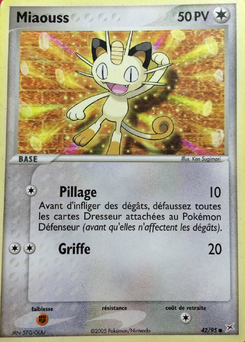 Miaouss 42/95, carte Team Magma VS Team Aqua (MA), en vente à Manga Cash à Ans, province de Liège.