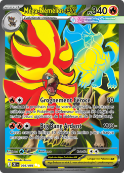 Méga-Némélios EX 099/086, carte Chaos Ascendant (CRI), en vente à Manga Cash à Ans, province de Liège.