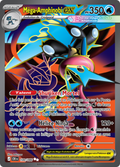 Méga-Amphinobi EX 100/086, carte Chaos Ascendant (CRI), en vente à Manga Cash à Ans, province de Liège.