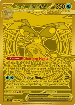 Méga-Amphinobi EX 122/086, carte Chaos Ascendant (CRI), en vente à Manga Cash à Ans, province de Liège.