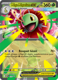 Méga-Méganium EX MEP034, carte Cartes Promo Méga-Évolution (MEP), en vente à Manga Cash à Ans, province de Liège.