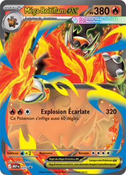 Méga-Roitiflam EX MEP035, carte Cartes Promo Méga-Évolution (MEP), en vente à Manga Cash à Ans, province de Liège.