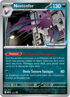 Nostenfer MEP076, carte Cartes Promo Méga-Évolution (MEP), en vente à Manga Cash à Ans, province de Liège.