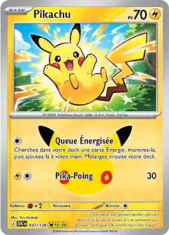 Pikachu 15/30 037/128, carte 30ᵉ Anniversaire (30C), en vente à Manga Cash à Ans, province de Liège.