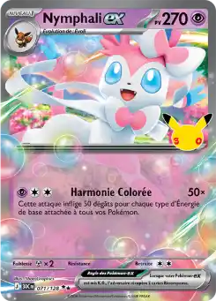 Nymphali EX 071/128, carte 30ᵉ Anniversaire (30C), en vente à Manga Cash à Ans, province de Liège.