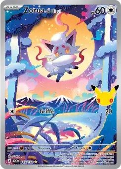 Zorua de Hisui 145/128, carte 30ᵉ Anniversaire (30C), en vente à Manga Cash à Ans, province de Liège.
