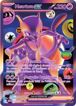 Mewtwo EX 157/128, carte 30ᵉ Anniversaire (30C), en vente à Manga Cash à Ans, province de Liège.