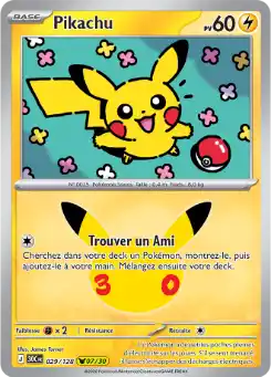 Pikachu 07/30 029/128, carte 30ᵉ Anniversaire (30C), en vente à Manga Cash à Ans, province de Liège.