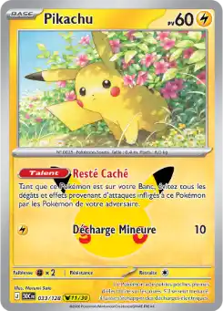 Pikachu 11/30 033/128, carte 30ᵉ Anniversaire (30C), en vente à Manga Cash à Ans, province de Liège.