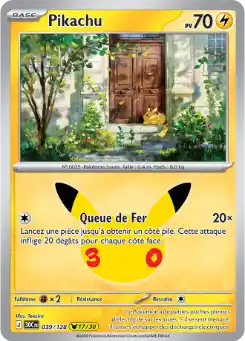Pikachu 17/30 039/128, carte 30ᵉ Anniversaire (30C), en vente à Manga Cash à Ans, province de Liège.