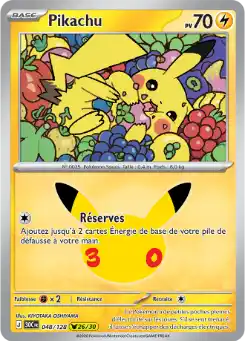 Pikachu 26/30 048/128, carte 30ᵉ Anniversaire (30C), en vente à Manga Cash à Ans, province de Liège.
