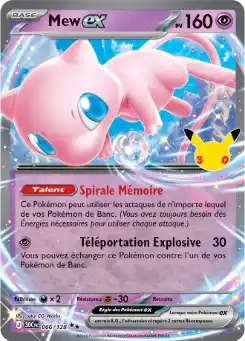 Mew EX 066/128, carte 30ᵉ Anniversaire (30C), en vente à Manga Cash à Ans, province de Liège.