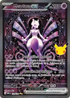 Mewtwo EX 151/128, carte 30ᵉ Anniversaire (30C), en vente à Manga Cash à Ans, province de Liège.