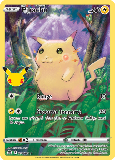 Carte Pokémon Pikachu 005/025 - Célébrations - CEL - Manga Cash Ans (Liège)