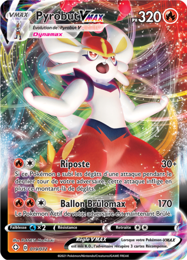 Carte Pokémon Pyrobut VMAX 019/072 - Destinées Radieuses - Manga Cash Liège