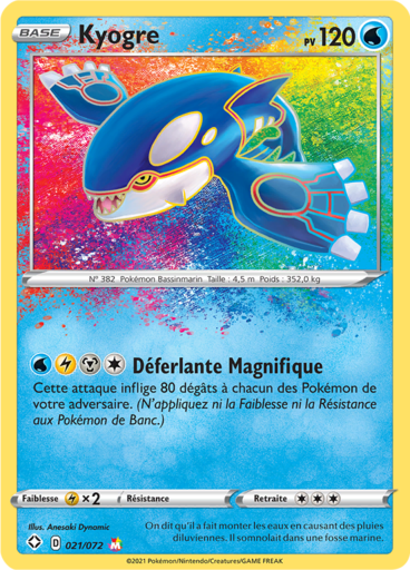 Carte Pokémon Kyogre 021/072 - Destinées Radieuses - Manga Cash Ans-Liège