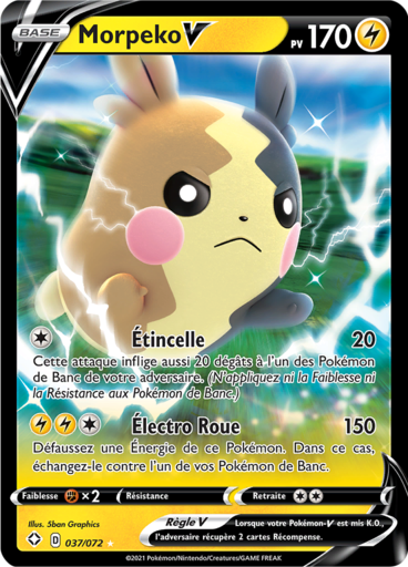 Carte Pokémon Morpeko V 037/072 - Destinées Radieuses - Manga Cash Ans