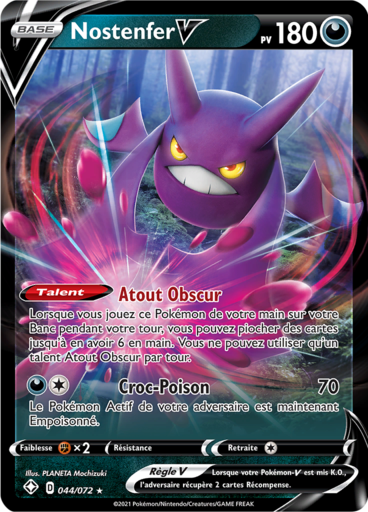 Carte Pokémon Nostenfer V 044/072 - Destinées Radieuses - Manga Cash Ans