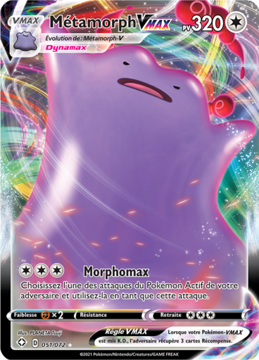 Carte Pokémon Métamorph VMAX 051/072 - Destinées Radieuses - Manga Cash Liège