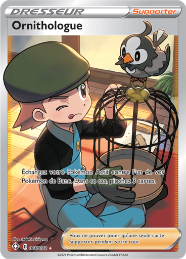 Carte Pokémon Ornithologue 066/072 - Destinées Radieuses - Manga Cash Liège