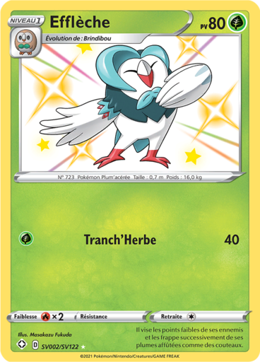 Carte Pokémon Efflèche SV002/SV122 - Destinées Radieuses - Manga Cash Liège