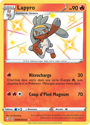 Carte Pokémon Lapyro SV016/SV122 - Destinées Radieuses - Manga Cash Ans