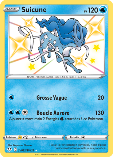 Carte Pokémon Suicune SV022/SV122 - Destinées Radieuses - Manga Cash Ans