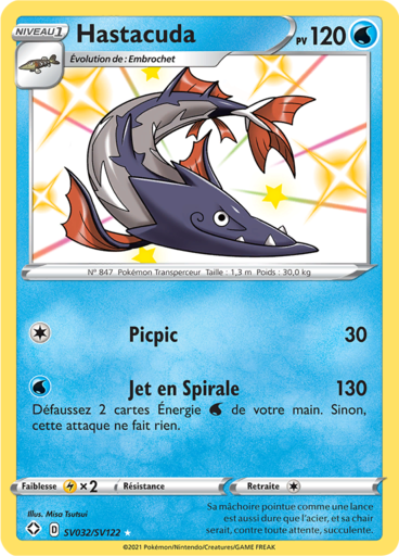 Carte Pokémon Hastacuda SV032/SV122 - Destinées Radieuses - Manga Cash Ans