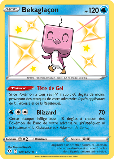 Carte Pokémon Bekaglaçon SV035/SV122 - Destinées Radieuses - Manga Cash Ans