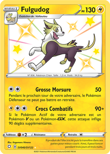 Carte Pokémon Fulgudog SV040/SV122 - Destinées Radieuses - Manga Cash Ans