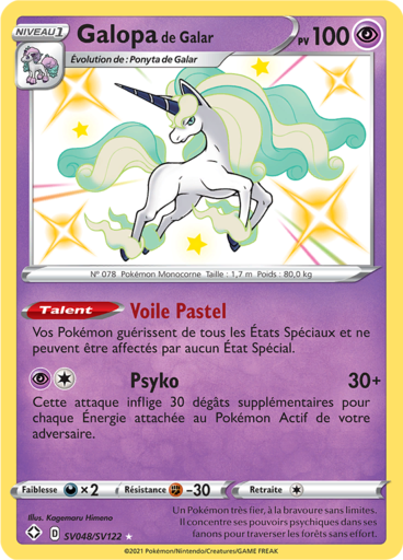 Carte Pokémon Galopa de Galar SV048/SV122 - Destinées Radieuses - Manga Cash Ans