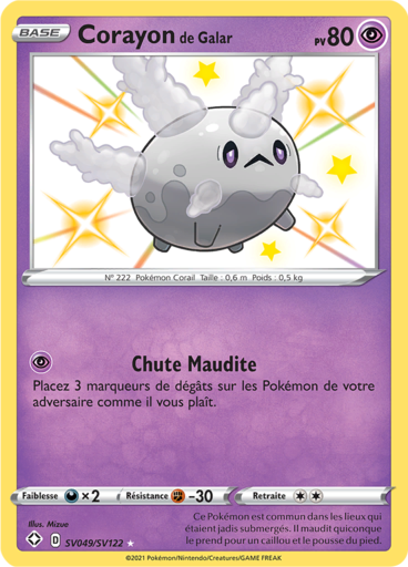 Carte Pokémon Corayon de Galar SV049/SV122 - Destinées Radieuses - Manga Cash Ans