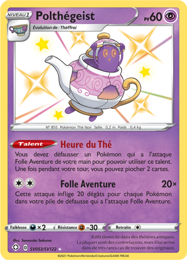 Carte Pokémon Polthégeist SV053/SV122 - Destinées Radieuses - Manga Cash Ans