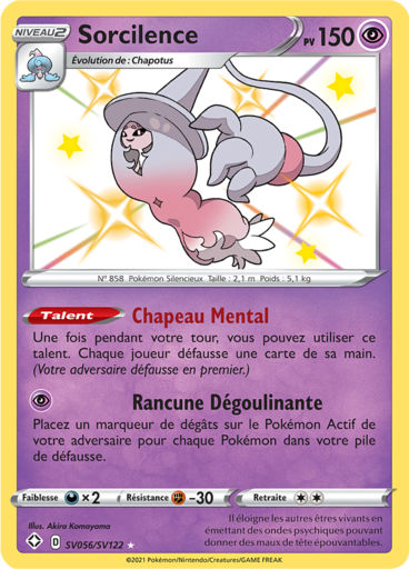 Carte Pokémon Sorcilence SV056/SV122 - Destinées Radieuses - Manga Cash Ans