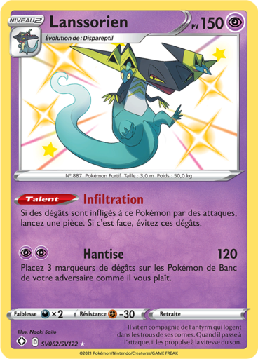 Carte Pokémon Lanssorien SV062/SV122 - Destinées Radieuses - Manga Cash Ans
