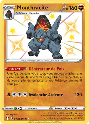 Carte Pokémon Monthracite SV069/SV122 - Destinées Radieuses - Manga Cash Ans