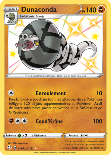 Carte Pokémon Dunaconda SV071/SV122 - Destinées Radieuses - Manga Cash Ans