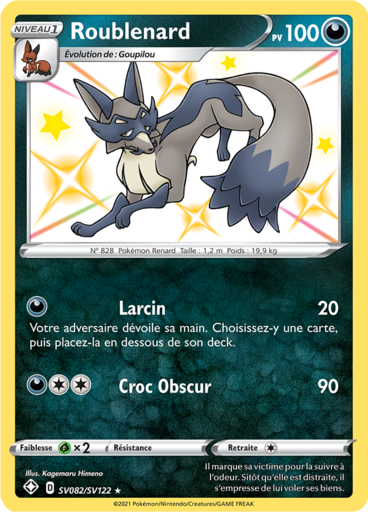 Carte Pokémon Roublenard SV082/SV122 - Destinées Radieuses - Manga Cash Ans