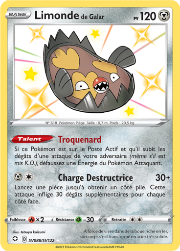 Carte Pokémon Limonde de Galar SV088/SV122 - Destinées Radieuses - Manga Cash Ans