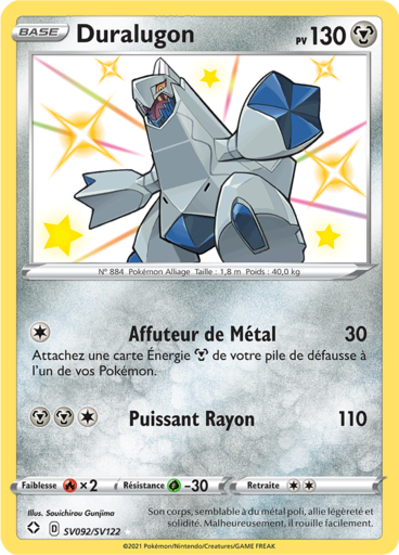 Carte Pokémon Duralugon SV092/SV122 - Destinées Radieuses - Manga Cash Ans