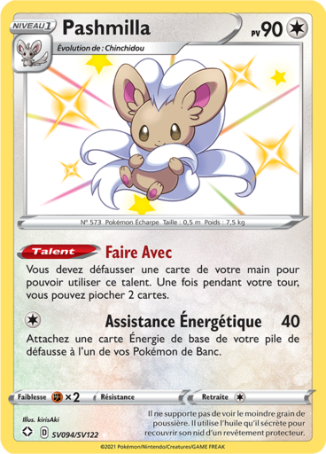 Carte Pokémon Pashmilla SV094/SV122 - Destinées Radieuses - Manga Cash Ans
