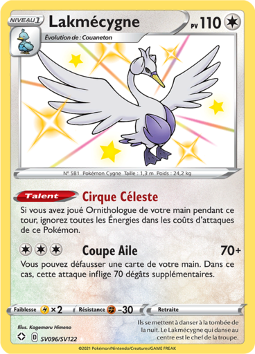 Carte Pokémon Lakmécygne SV096/SV122 - Destinées Radieuses - Manga Cash Ans