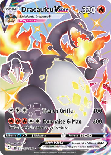 Carte Pokémon Dracaufeu VMAX SV107/SV122 - Destinées Radieuses - Manga Cash Ans