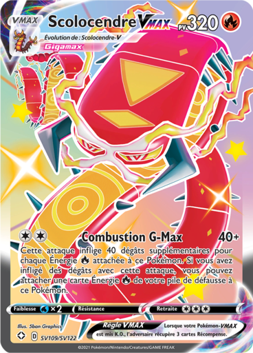 Carte Pokémon Scolocendre VMAX SV109/SV122 - Destinées Radieuses - Manga Cash Ans