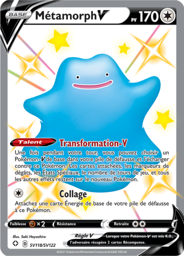 Carte Pokémon Métamorph V SV118/SV122 - Destinées Radieuses - Manga Cash Ans