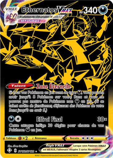 Carte Pokémon Éthernatos VMAX SV122/SV122 - Destinées Radieuses - Manga Cash Ans