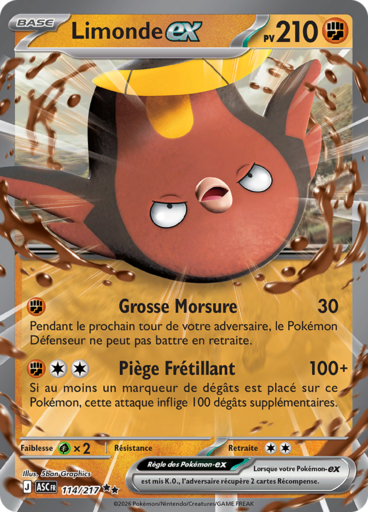 Carte Pokémon Limonde EX 114/217 - Héros Transcendants - Manga Cash Ans (Liège)